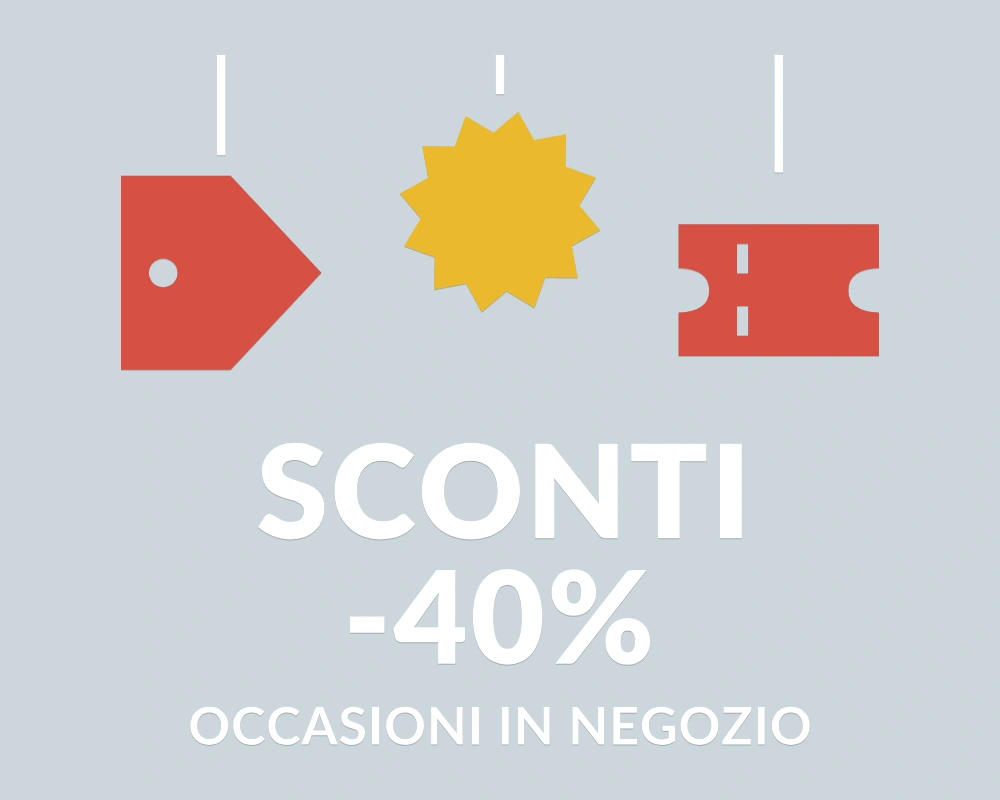 Ribasso esplosivo - Pendenti in festa - SCONTI -40% | Adesivo vetrina prespaziato