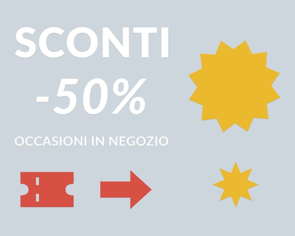 Ribasso esplosivo - Cornice asimmetrica - SCONTI -50% | Adesivo vetrina prespaziato