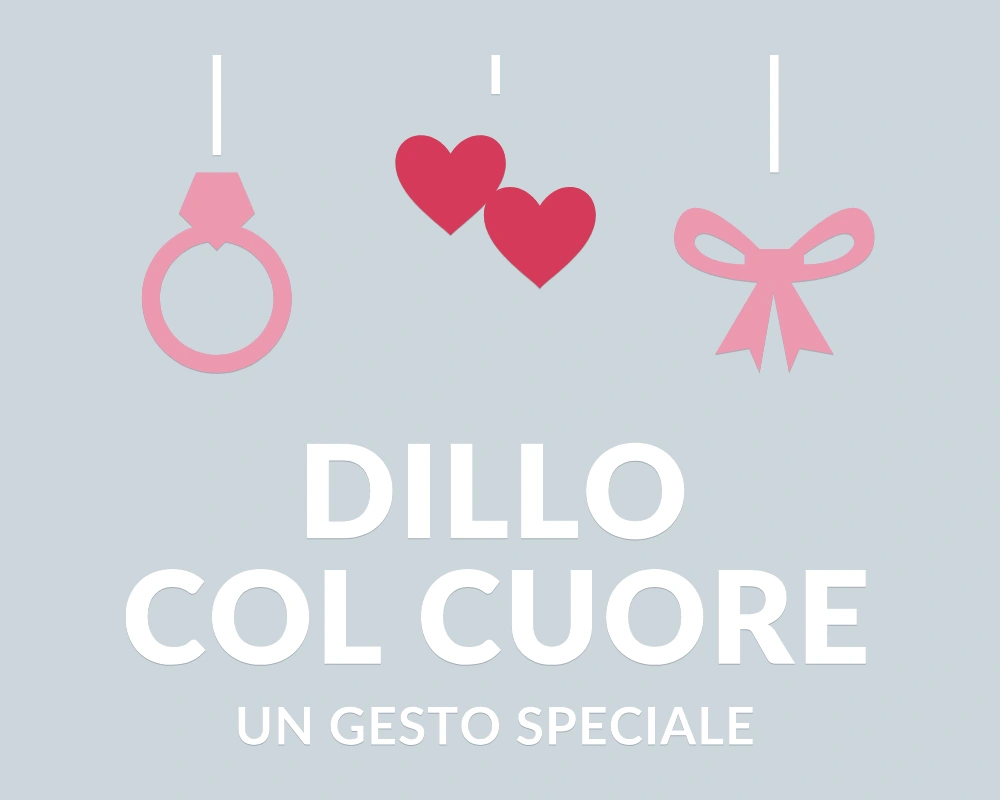 Due cuori in viaggio - Pendenti in festa - DILLO COL CUORE | Adesivo vetrina prespaziato
