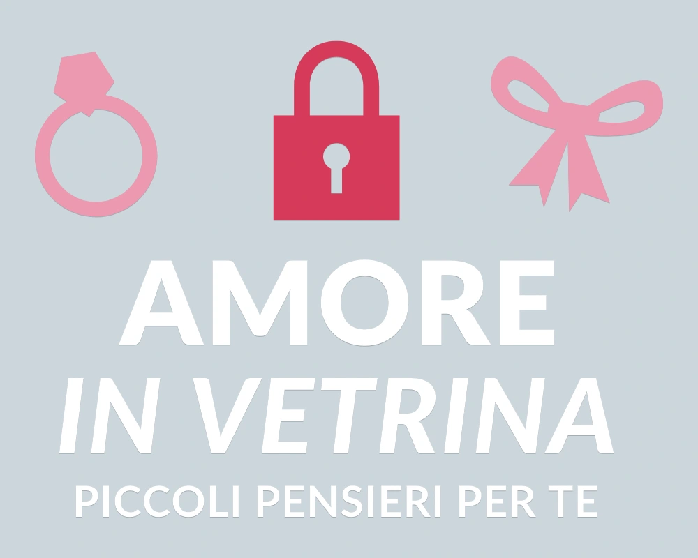 Lucchetto del cuore - Trio decorativo - AMORE IN VETRINA | Adesivo vetrina prespaziato