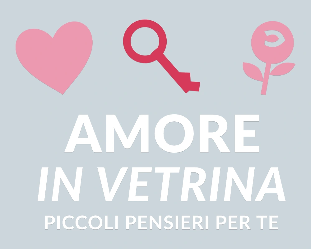 Chiave dei desideri - Trio decorativo - AMORE IN VETRINA | Adesivo vetrina prespaziato