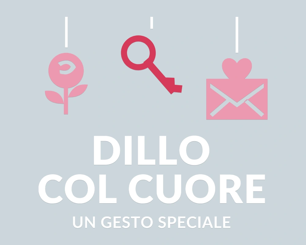 Chiave dei desideri - Pendenti in festa - DILLO COL CUORE | Adesivo vetrina prespaziato