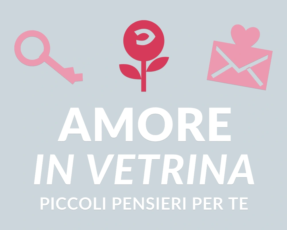 Rosa del sentimento - Trio decorativo - AMORE IN VETRINA | Adesivo vetrina prespaziato