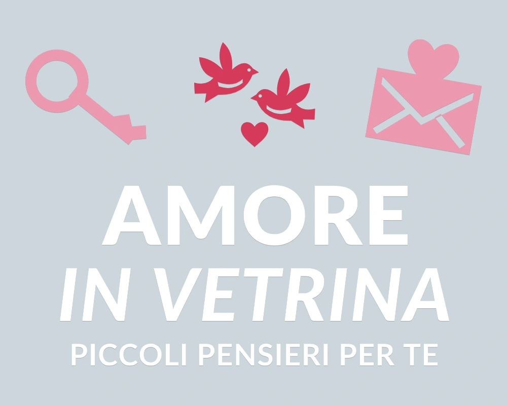 Colombe innamorate - Trio decorativo - AMORE IN VETRINA | Adesivo vetrina prespaziato