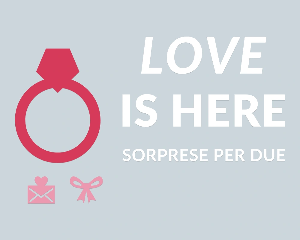 Anello dei ricordi - Insegna laterale - LOVE IS HERE | Adesivo vetrina prespaziato