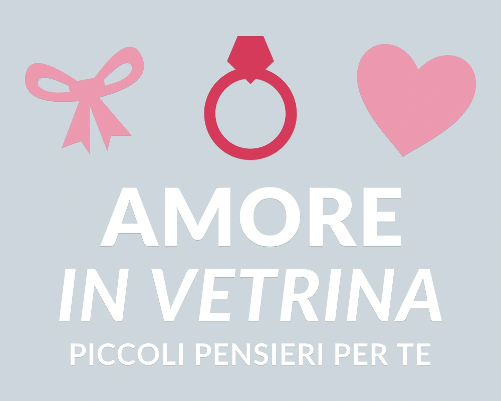 Anello dei ricordi - Trio decorativo - AMORE IN VETRINA | Adesivo vetrina prespaziato