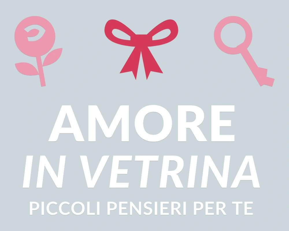 Fiocco romantico - Trio decorativo - AMORE IN VETRINA | Adesivo vetrina prespaziato
