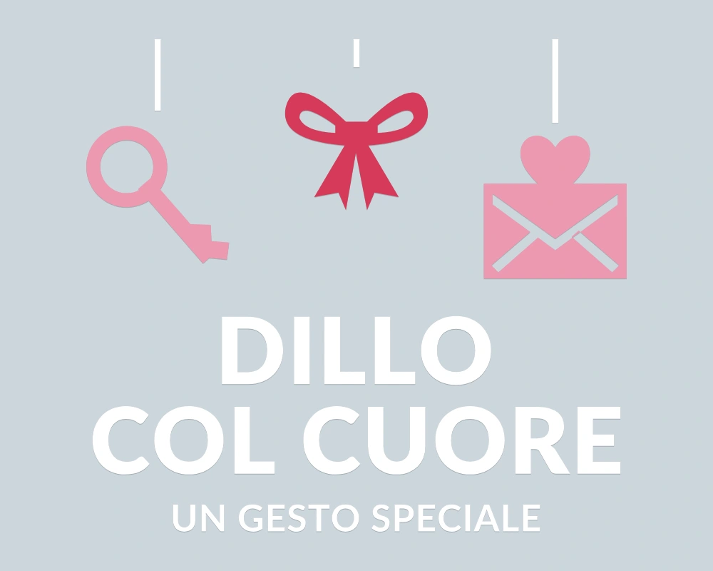 Fiocco romantico - Pendenti in festa - DILLO COL CUORE | Adesivo vetrina prespaziato